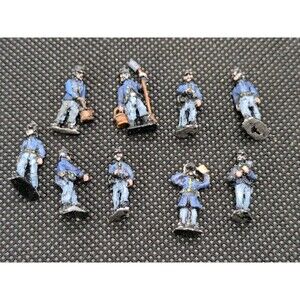 (9) Painted Civil War 15MM Metal Miniatures